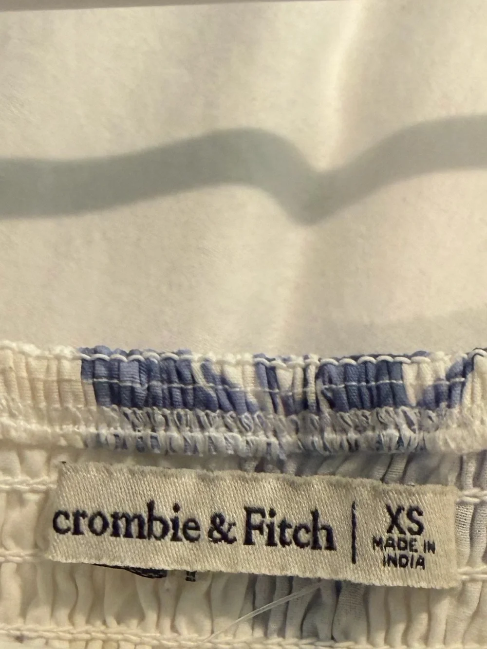Abercrombie and Fitch Garden dress (White and Blue Floral Puff-Sleeve Dress)